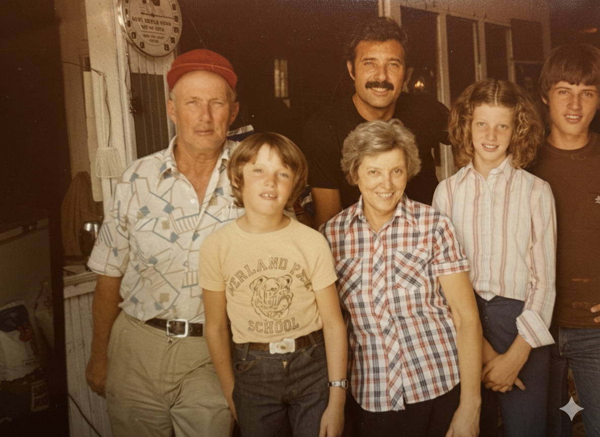 Opa with family in Kansas