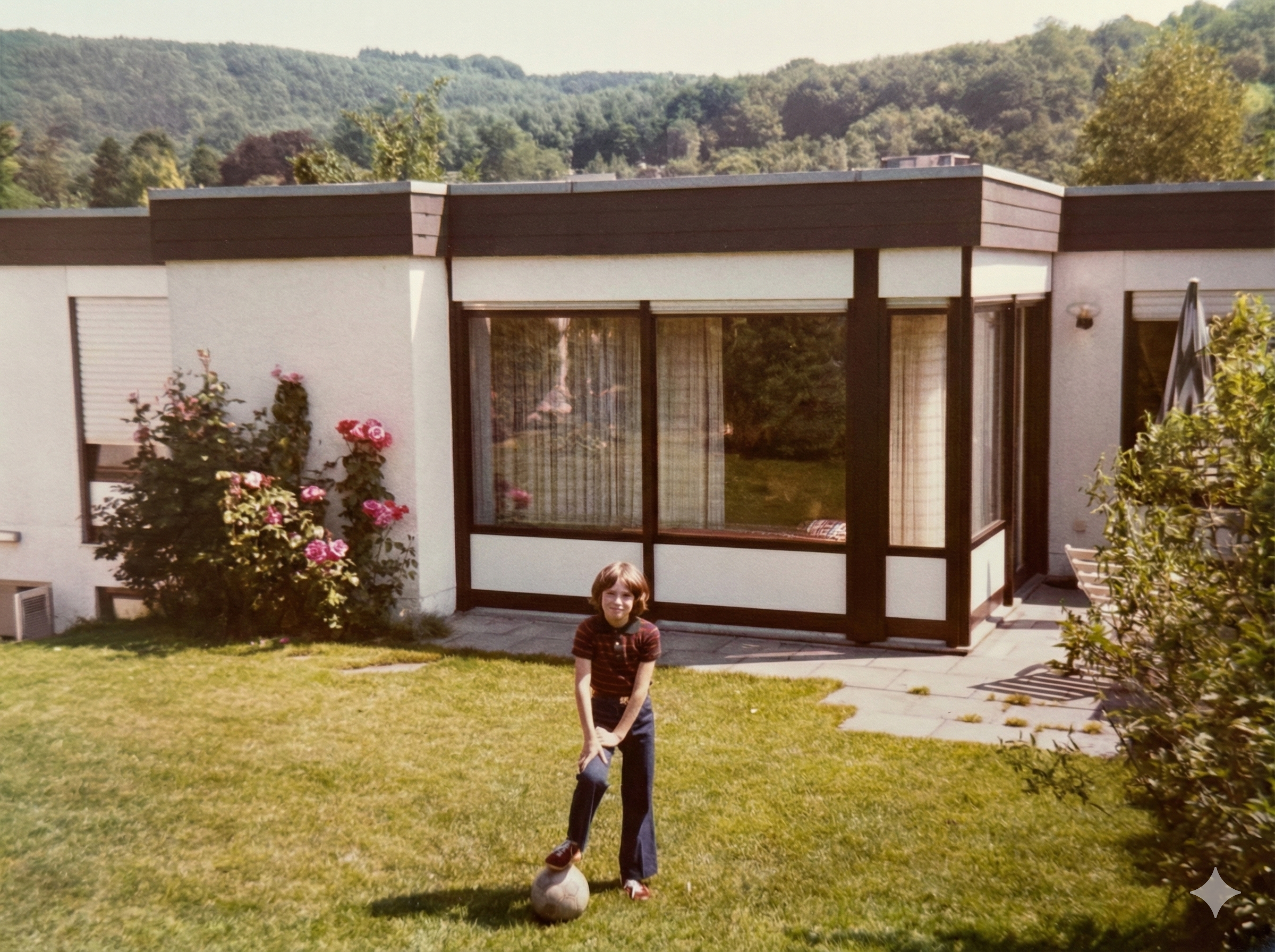 Opa with son Mark in Lommerwiese