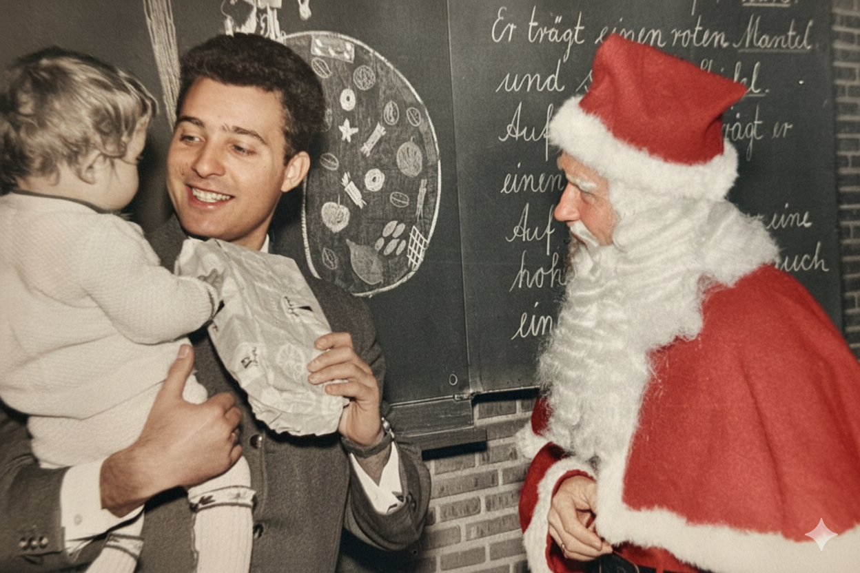 Young Opa in Madrid Christmas